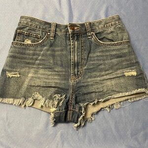 Slightly Distressed Denim Daisy Dukes